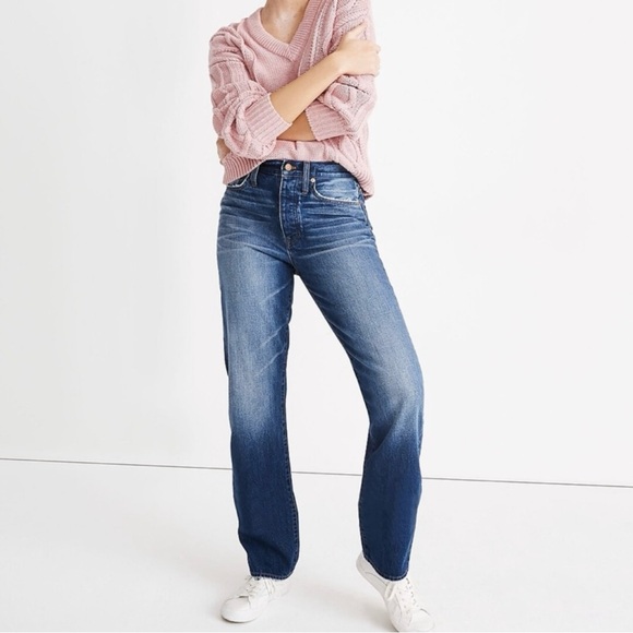 Madewell Denim - {Madewell} "The Dad Jean" Norwalk Blue High Rise Relaxed Straight Leg Jeans